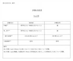 りんび茶の検査結果